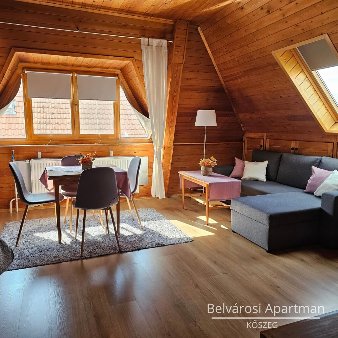 Napfényes nappali az apartmanban